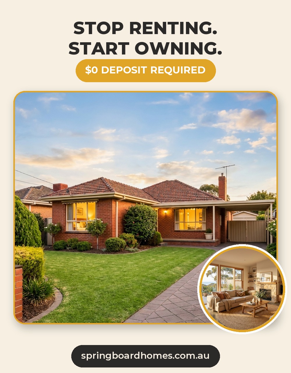 Stop renting, start owning โ $0 deposit