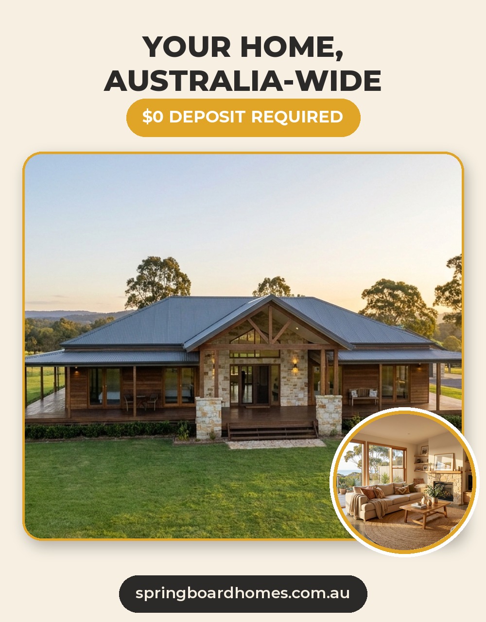 Your home, Australia-wide โ no deposit